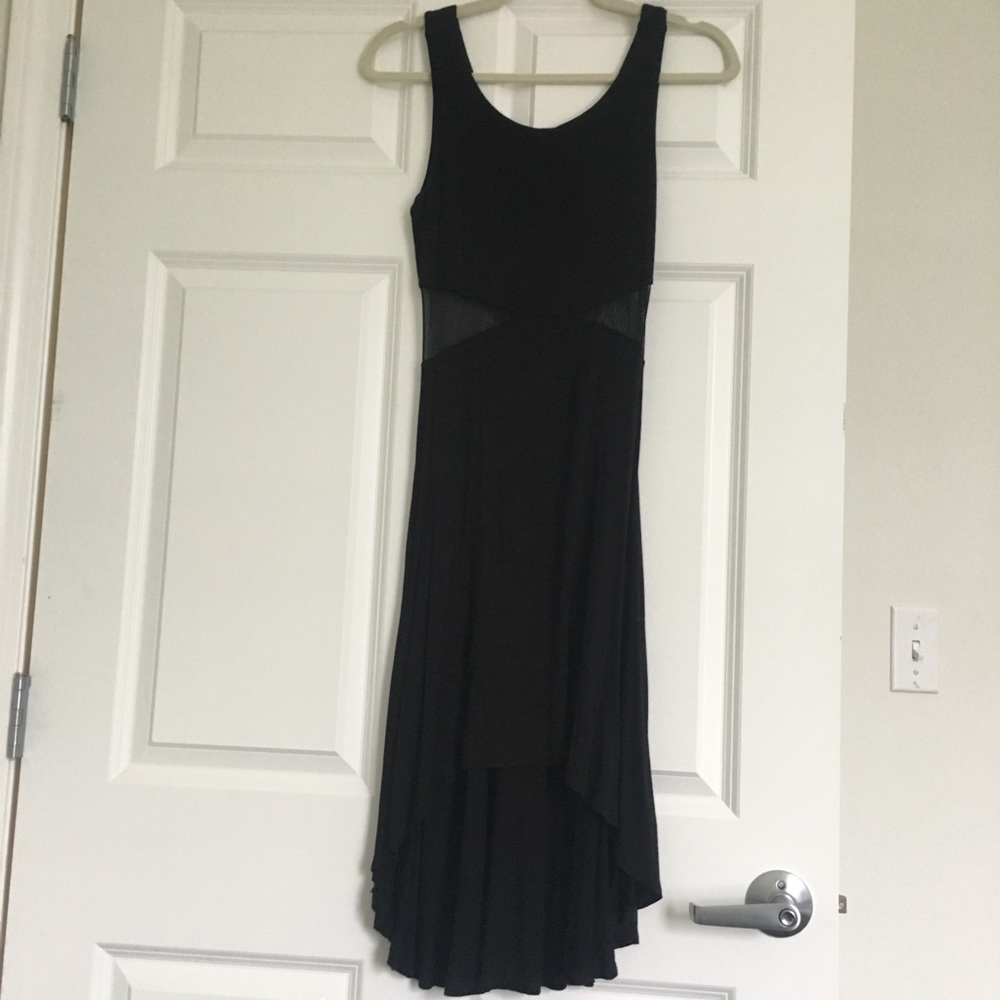 High low jersey dress with cut outs.